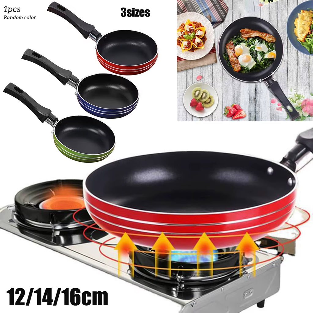 12Cm/14Cm/16Cm Mini Frying Pan Non-Stick Steel Frypan Pot Saucepan for Cookware Kitchen Cookware Fry Eggs Tools Frying Pan