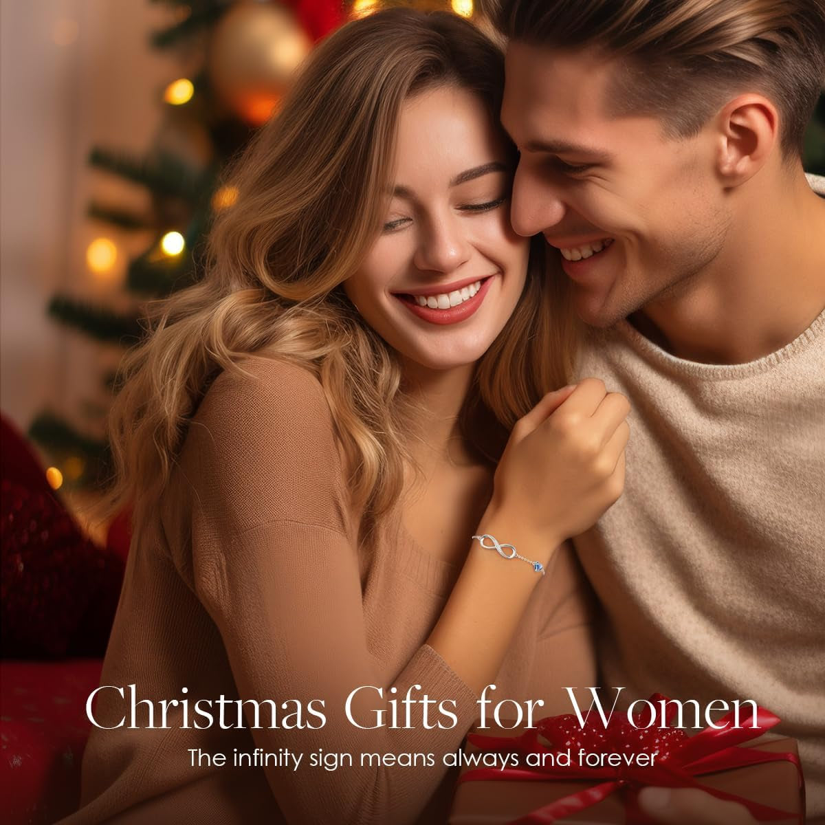 Valentine'S Day Gift Infinity Heart Birthstone Charm Link Bracelet for Women 925 Sterling Silver Adjustable Mother'S Day Christmas Day Gift Anniversary Birthday Jewelry for Wife Girlfriend Her