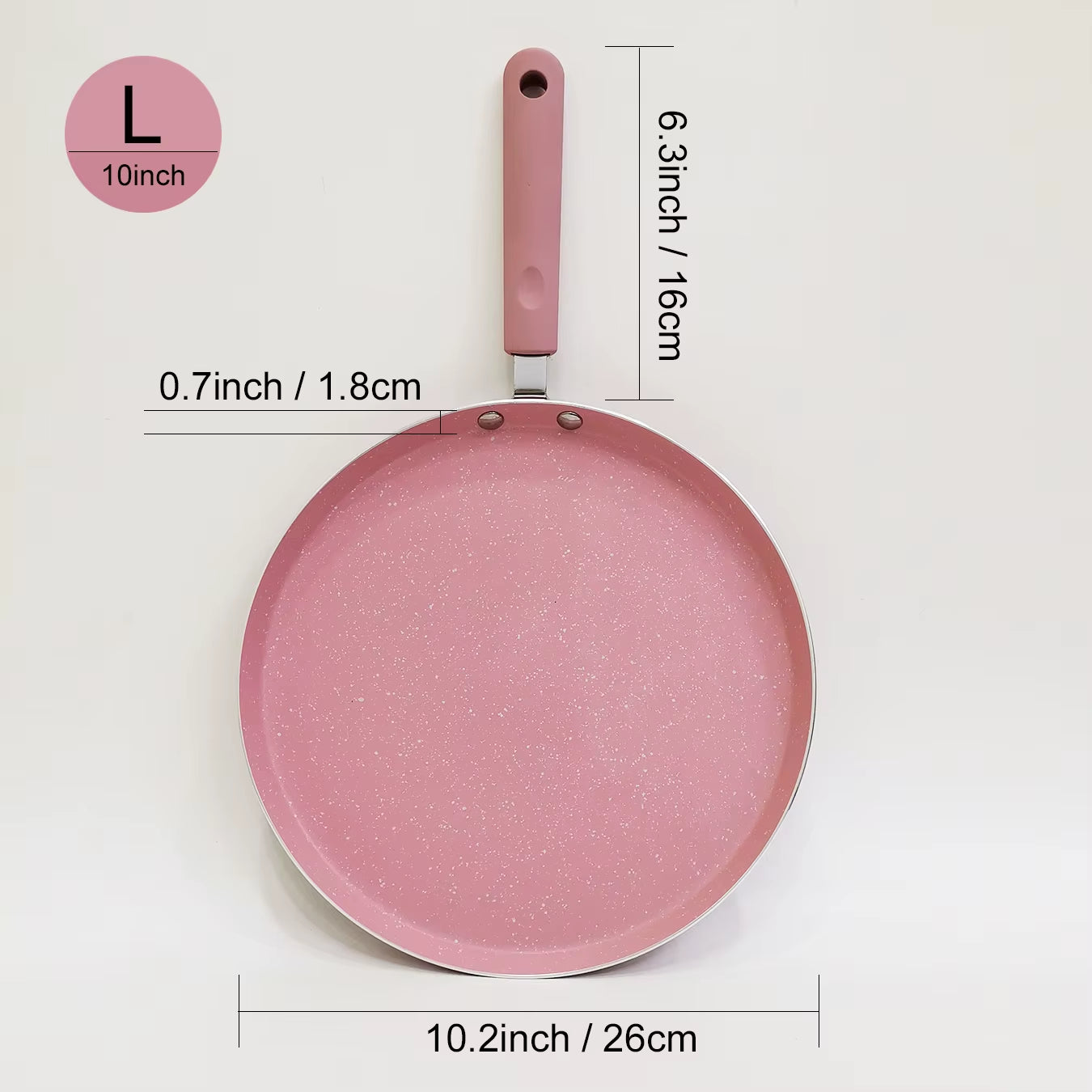 1Pcs Non-Stick Pink Frying Pan Omelet Pan Steak Egg Pancake Breakfast Maker Pans Creative Cookware Kitchen Gadgets Size S/M/L