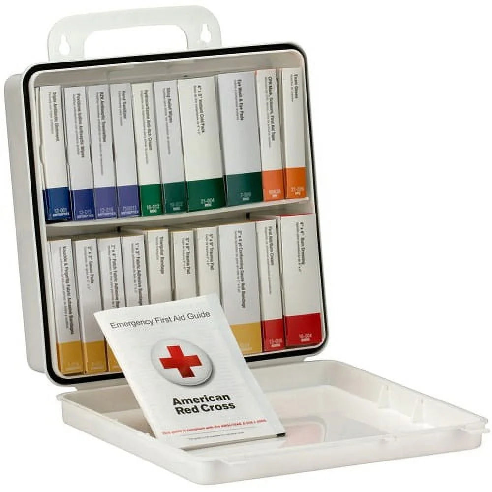 (3 Pack)  50-Person Unitized Plastic First Aid Kit - ANSI Compliant 24 X Piece(S) for 50 X Individual(S) - 3" Height X 10" Width X 10" Length - Plastic Case - 1 Each