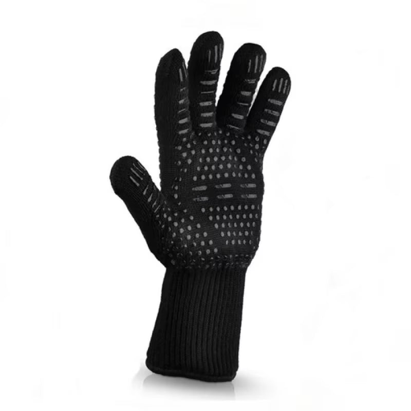 Heat Resistant BBQ Gloves 500-800 Degrees Non-Slip Silicone Insulation Microwave Gloves for Kitchen, Grill, Camping and Cookware