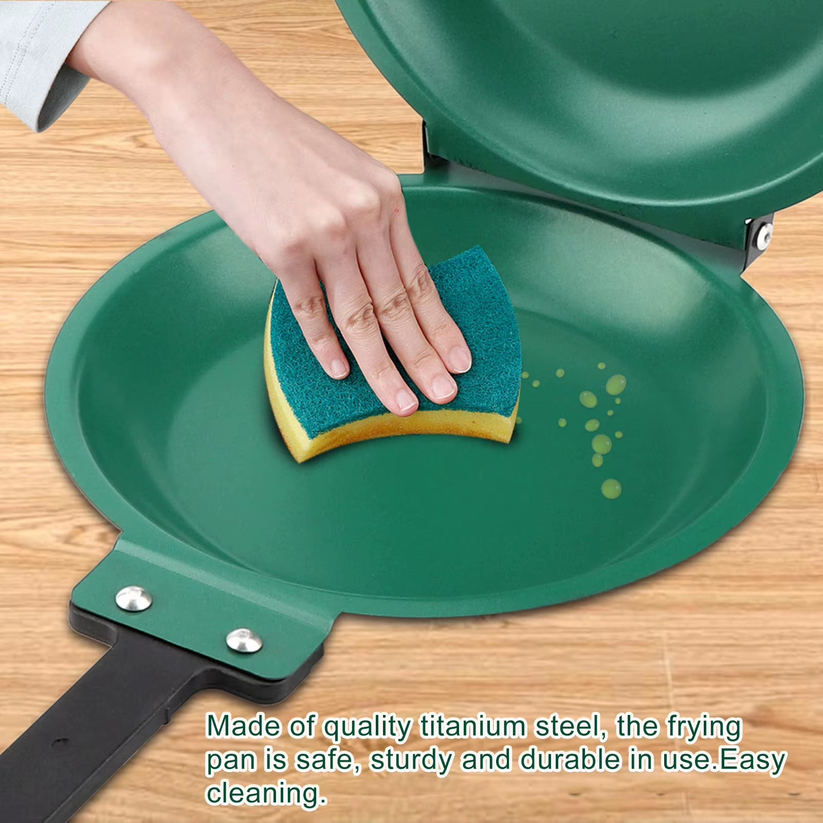 Double Side Titanium Steel Coating Flip Frying Pan Pancake Maker Household Kitchen Cookware Kitchen Cookware Pancake Frying Pan