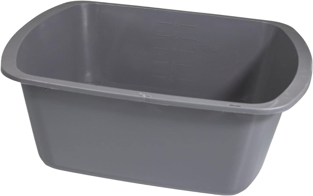 Wash Basins Rectangular Plastic Hospital Bedside Soaking Tub [5 Pack]