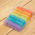 Weekly 21 Grids Pill Box Medicine Organizer Black Plastic PP Storage Box Container Portable Pill Case