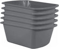 Wash Basins Rectangular Plastic Hospital Bedside Soaking Tub [5 Pack]