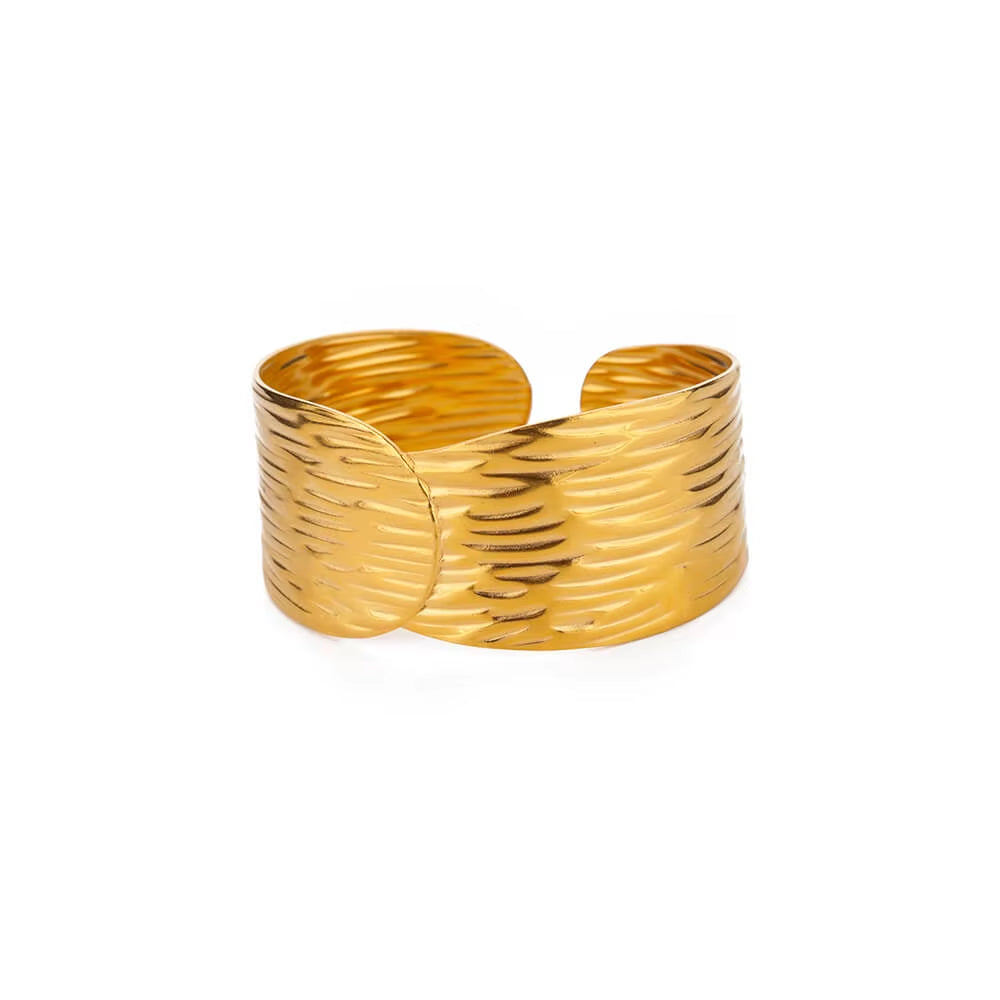 Flower Cuff Bracelet Bangle for Women Gold Color Flora Stainless Steel Bangles Casting Aesthetic Couple Wrist Jewelry Pulseras