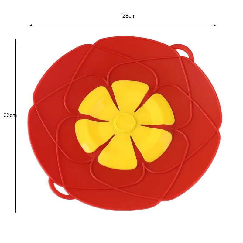 Silicone Lid Spill Stopper Cover Pot Pan Cover Kitchen Accessories Flower Shape Cookware Cooking Tools Kitchen Gadgets
