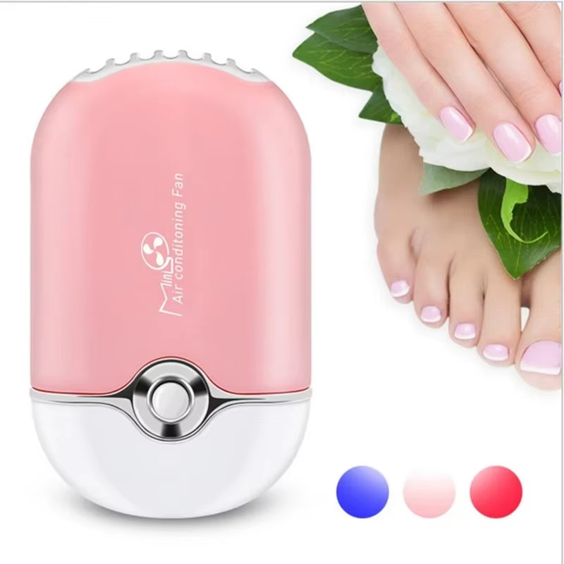 USB Rechargeable Portable Mini Fan Cooling Fan Bladeless Handheld Eyelash Dryer Mini Handheld Fan Air Conditioning Blower