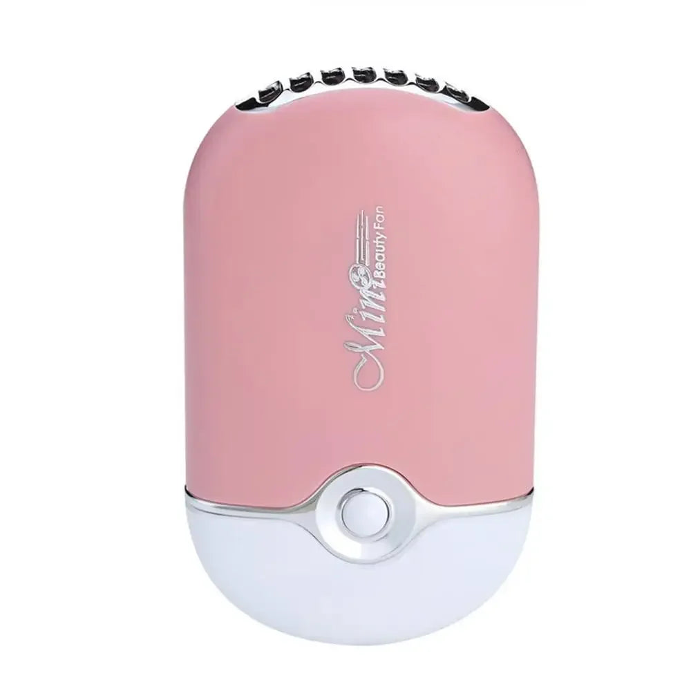 USB Rechargeable Portable Mini Fan Cooling Fan Bladeless Handheld Eyelash Dryer Mini Handheld Fan Air Conditioning Blower