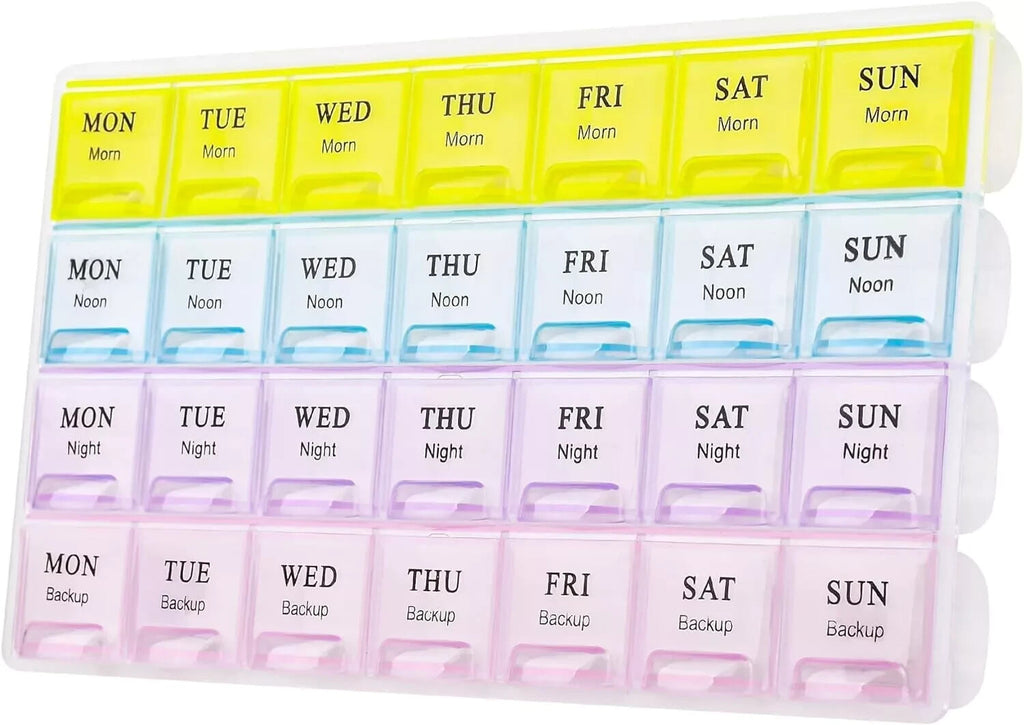 Monthly Pill Organizer Pill Case Pill Box One Month Twice a Day AM PM Daily Home