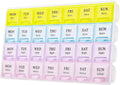 Monthly Pill Organizer Pill Case Pill Box One Month Twice a Day AM PM Daily Home