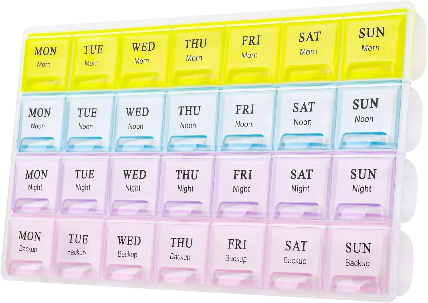 Monthly Pill Organizer Pill Case Pill Box One Month Twice a Day AM PM Daily Home