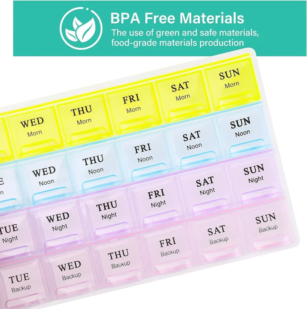 Monthly Pill Organizer Pill Case Pill Box One Month Twice a Day AM PM Daily Home