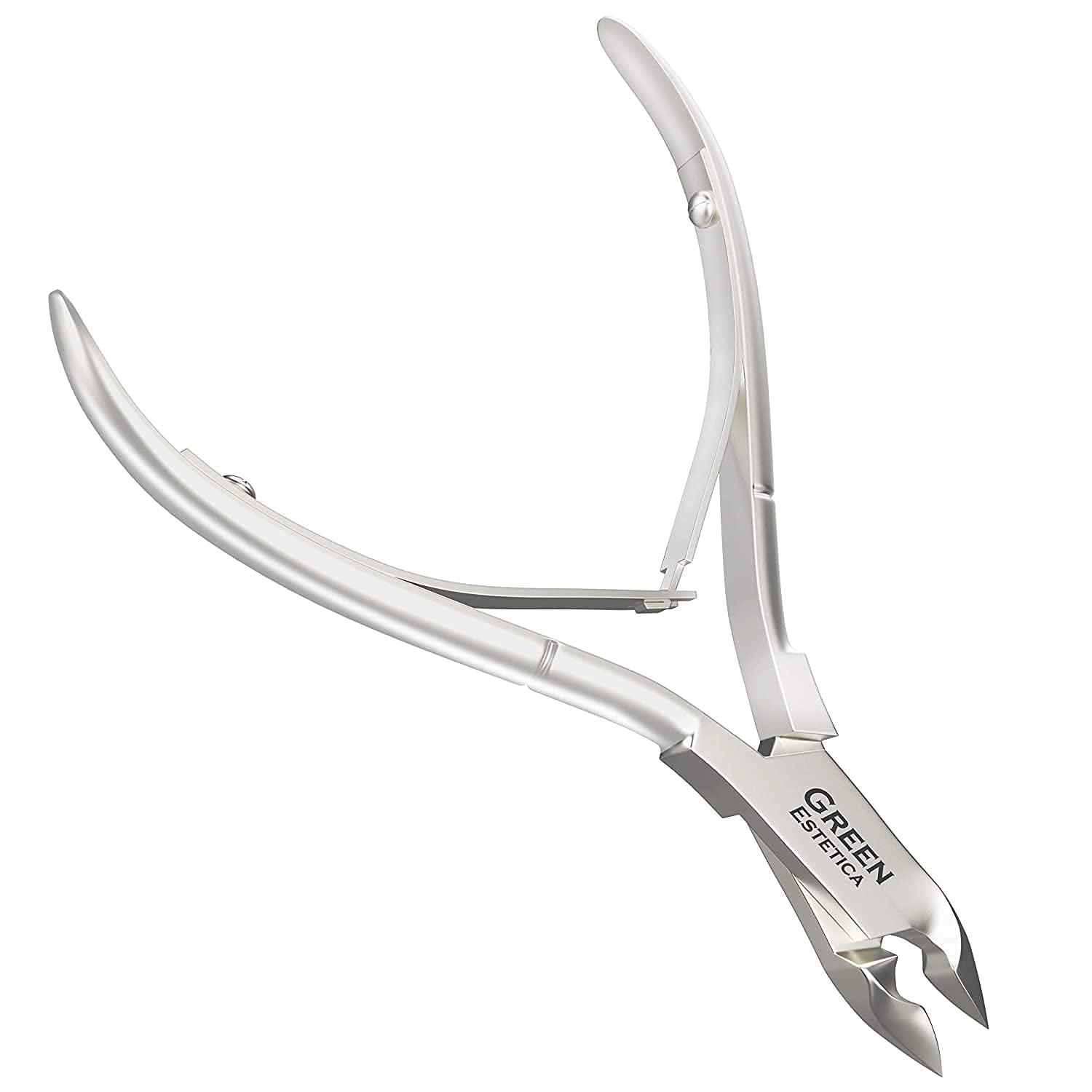 Professional Cuticle Trimmer Nail Cuticle Cutter Stainless Steel Cuticle Nippers with Sharp Blades of Cuticle Remover Clippers Manicure Tools Double Spring for Nail Care Pedicure Nail Tools (Silver)