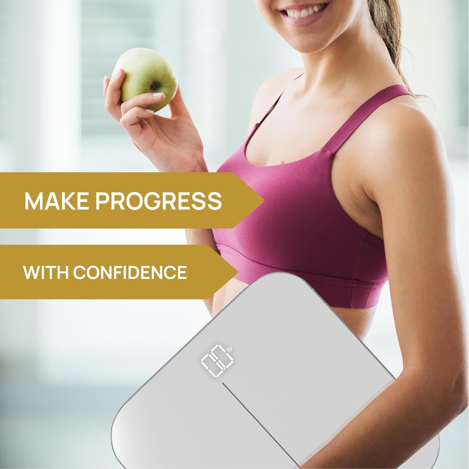 Premium Bathroom Scale, Highly Accurate Digital Bathroom Body Scale, Precisely Measures Weight up to 400 Lbs