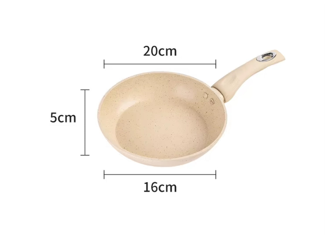 Non-Stick Frying Pan Wok Ceramic Omelette Pan Steak Frying Pan Household Induction Cooker Universal Kitchen Cookware Accessories