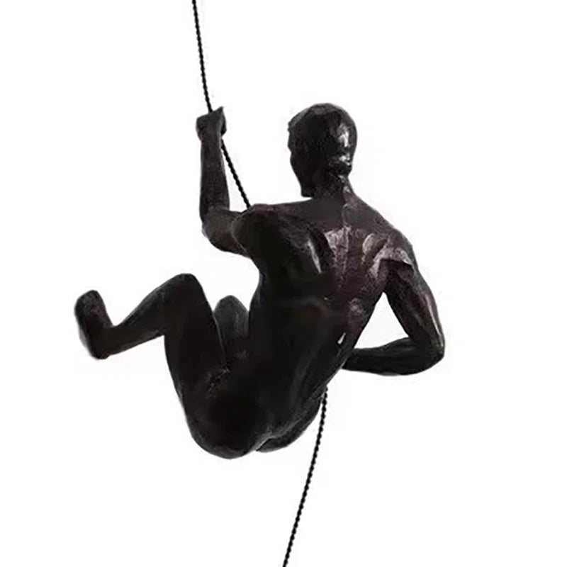 Resin Sculpture Left Hand Climbing Man Wall Sculpture Creative Hand-Finished Wall Art