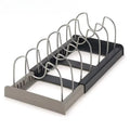 Expandable Stainless Kitchen Cabinet Organizers,With 6 Adjustable Shelves,Board Drying Cookware Shelf,Kitchen Organization Tools